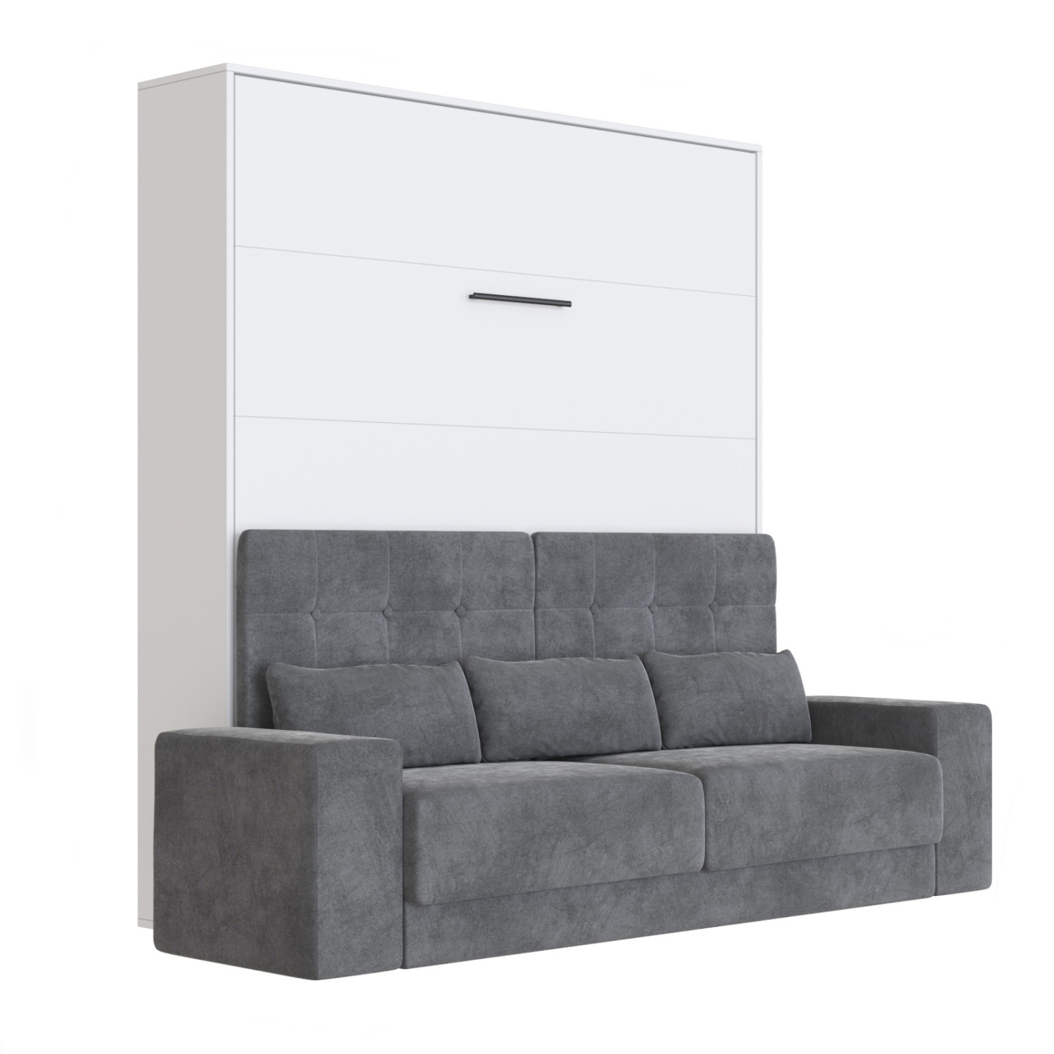 Elegant antracit sofa til M1 skabsseng – stilfuld komfort!