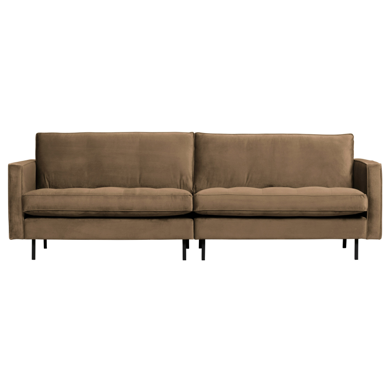Rodeo Classic Pers Sofa i Taupe Velour – Elegant Komfort