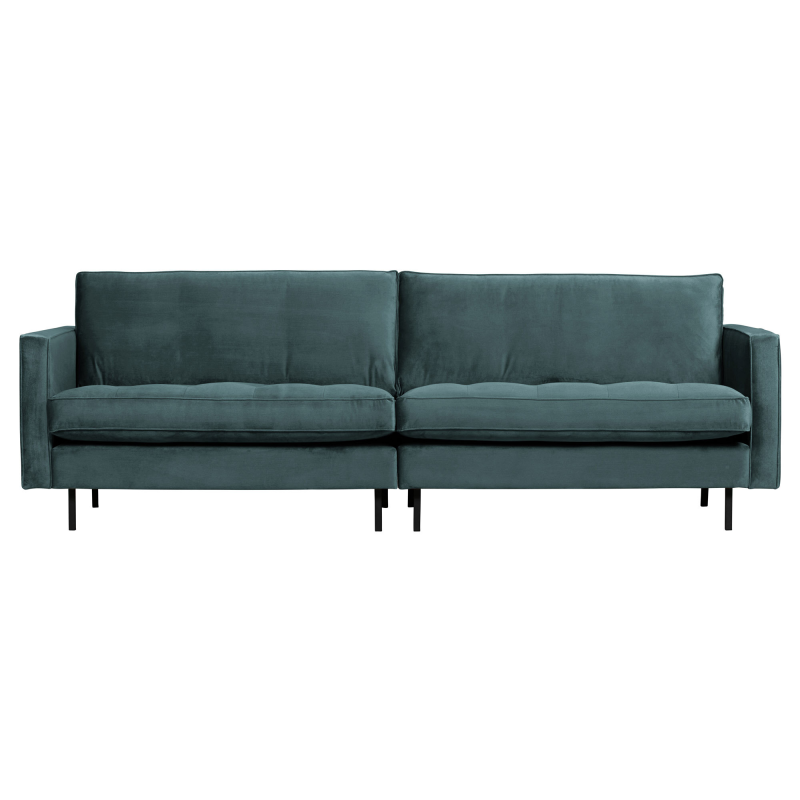 Elegant Teal Velour Sofa – Stil og Komfort til Dit Hjem