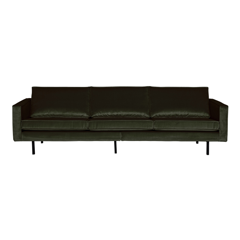 Rodeo Pers Sofa i Mørkegrøn Velour – Uundgåelig Bestseller!