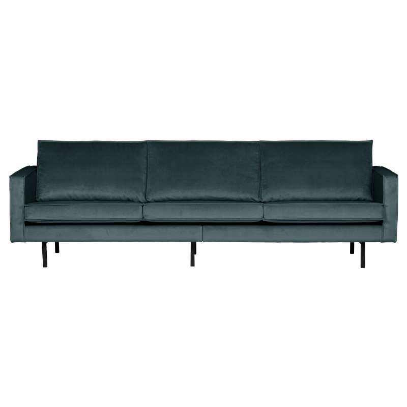 Rodeo Pers Sofa i Teal Velour – Stilfuld Komfort til Dit Hjem