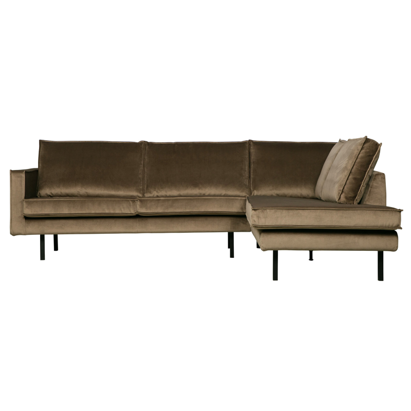 Rodeo Hjørnesofa Højrevendt Velour Taupe