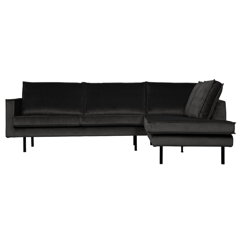 Rodeo Hjørnesofa Højrevendt Velour Anthracite