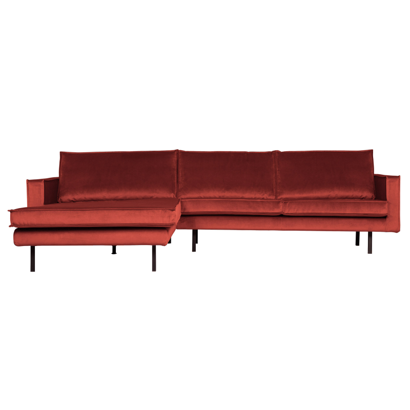 Rodeo Chaiselong Venstrevendt Velour Chestnut
