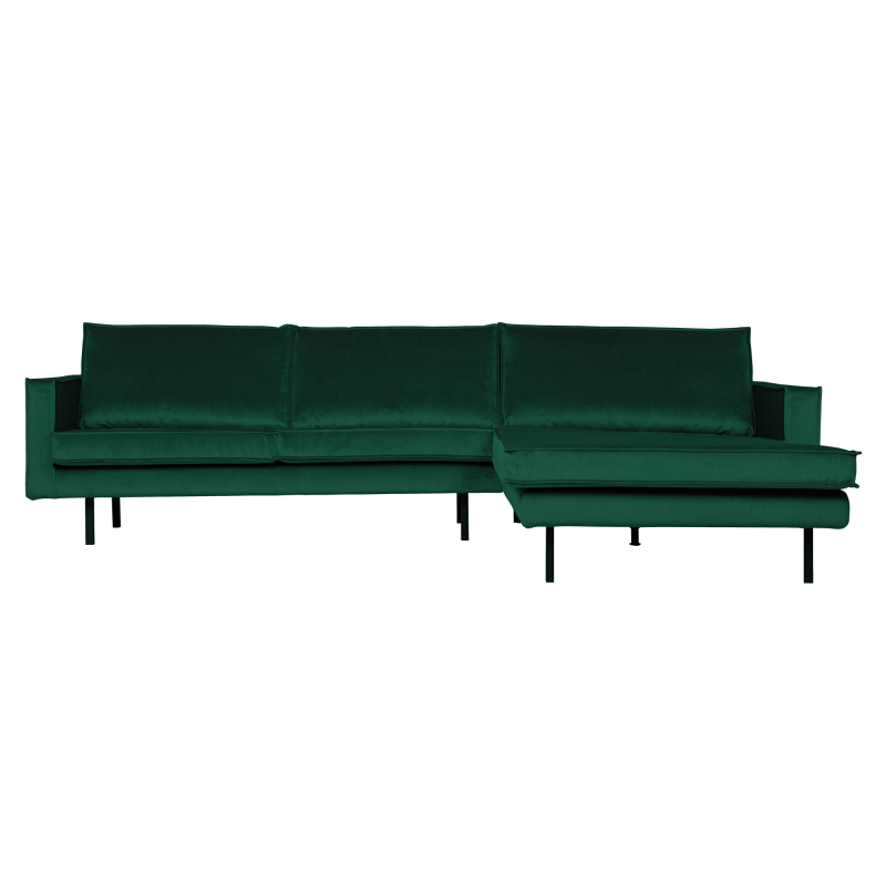 Rodeo Chaiselong Højrevendt Velour Forest Green