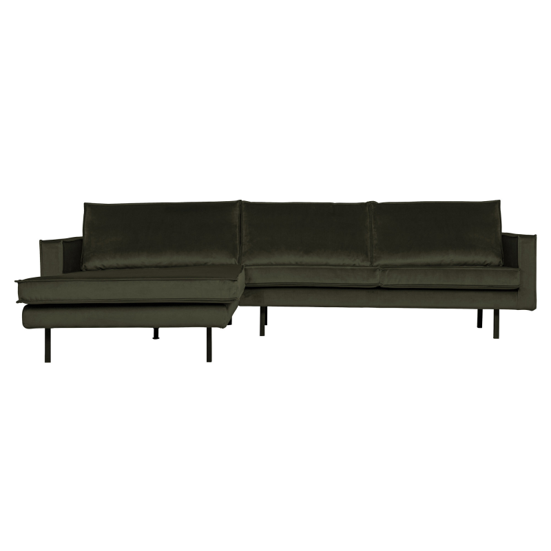 Rodeo Chaiselong Venstrevendt Velour Dark Green