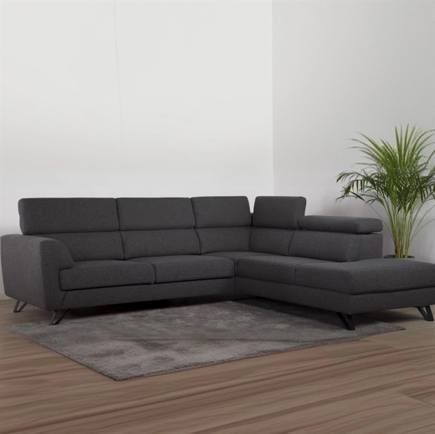 Billund Højrevendt Sofa i Grå Stof - Kvalitet til God Pris