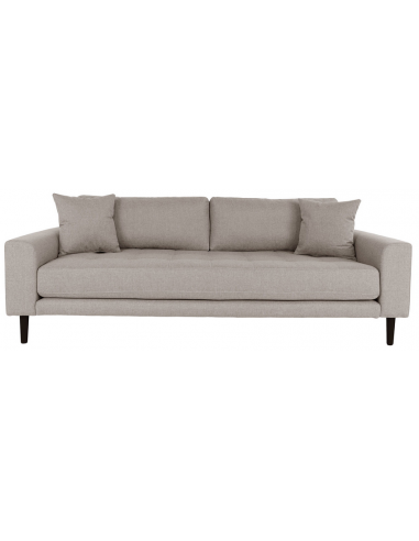 Stilfuld 3-personers sofa i stengrå polyester med puder