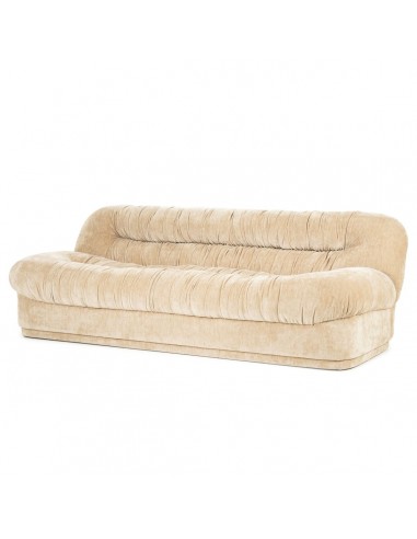 Nook 3-personers sofa i beige polyester - Retro design