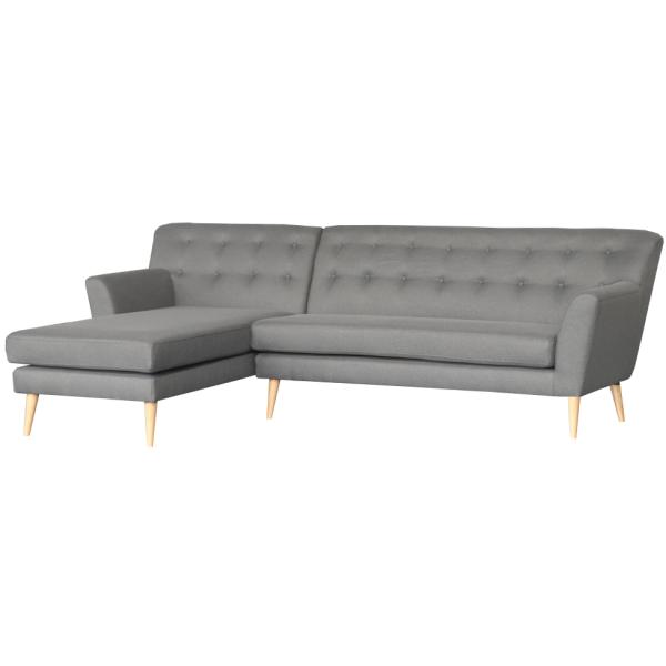 Homeville Padova Venstrevendt Sofa i Mørkegrå Stof