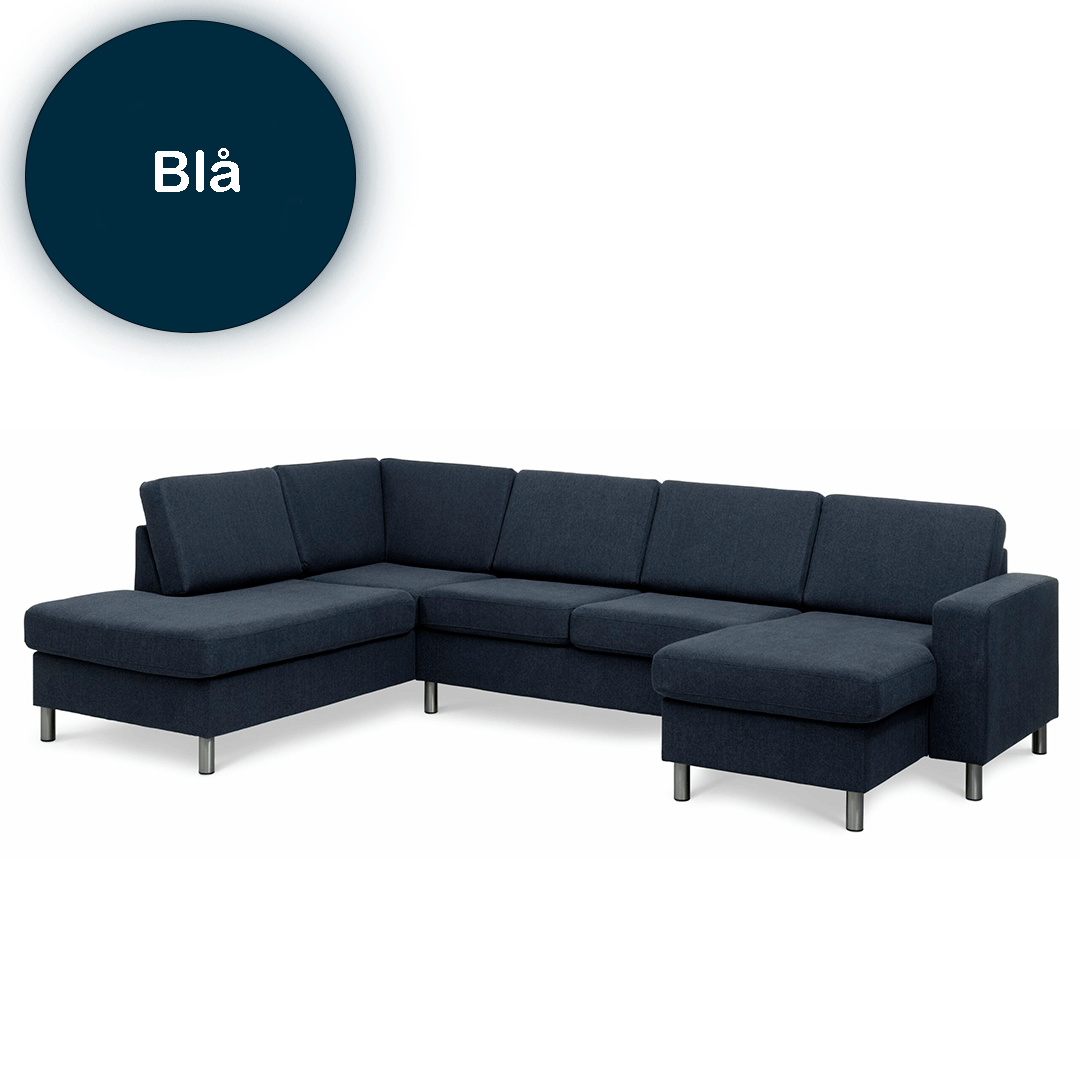Pan Sofa Højrevendt i Blå - Skandinavisk Design til Dit Hjem