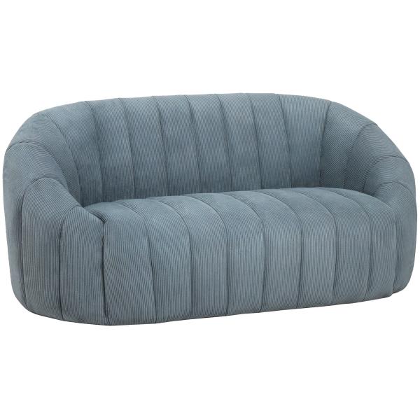 Homeville Parma Pers Sofa i Fløjl - Dueblå Kvalitet