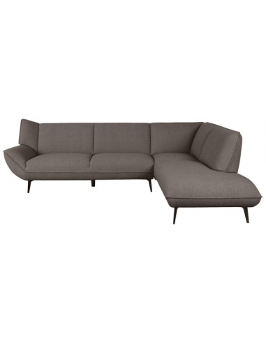 Pesaro Højrevendt Chaiselong Sofa i Sort og Brun Boucl
