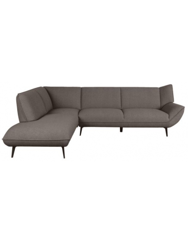 Pesaro Venstrevendt Chaiselong Sofa i Sort og Brun Boucl