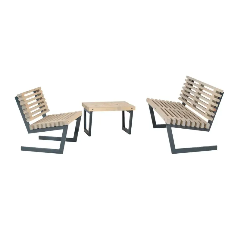 Plus Siesta Tralle Møbelsæt Sofa Stol Lille Bord 196160