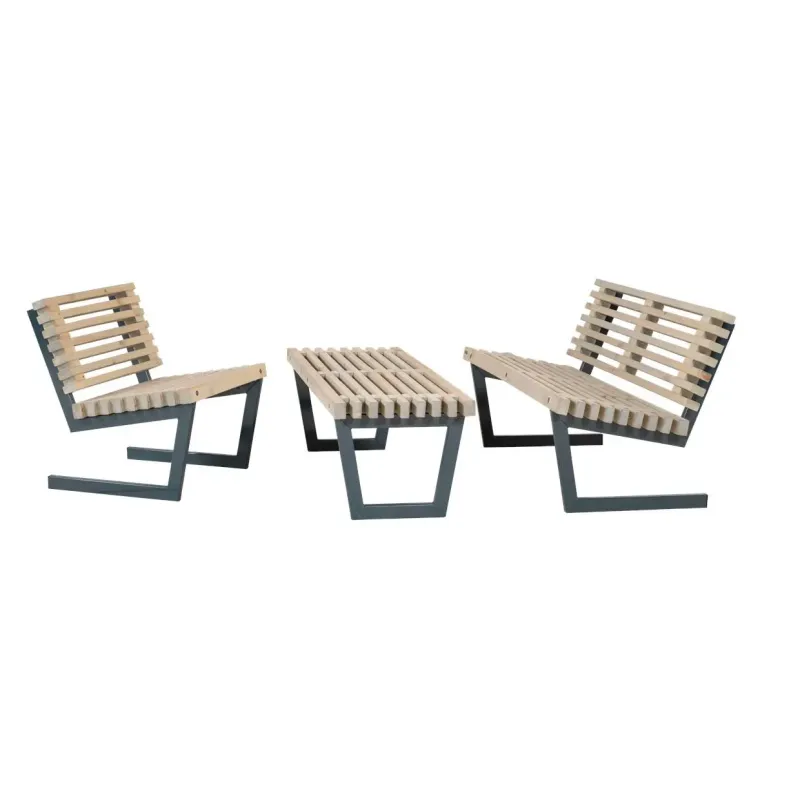 Plus Siesta Tralle Møbelsæt Sofa Stol Stort Bord 196150