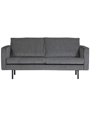 Moderne 2-personers sofa i sort og grå striber