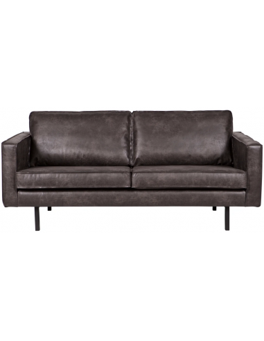 Moderne 2,5-personers sofa i vintage sort læder - Elegance