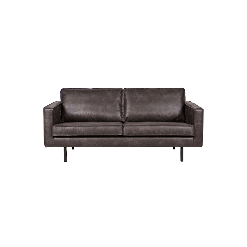 Rodeo 3-personers Sofa i Sort Økolæder – Fantastisk Tilbud!