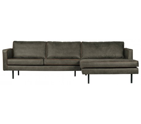 Rodeo Sofa med Højrevendt Chaiselong i Vintage Armygrøn