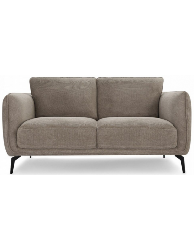 Moderne 2-personers sofa i sort metal og beige stof