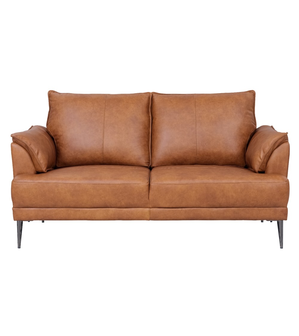 Elegant 2-personers cognac sofa – stilfuld komfort til hjemmet!